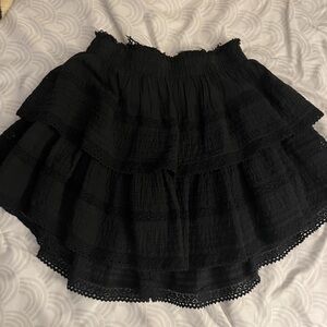 Aerie Elegant Black Skater Skirt
